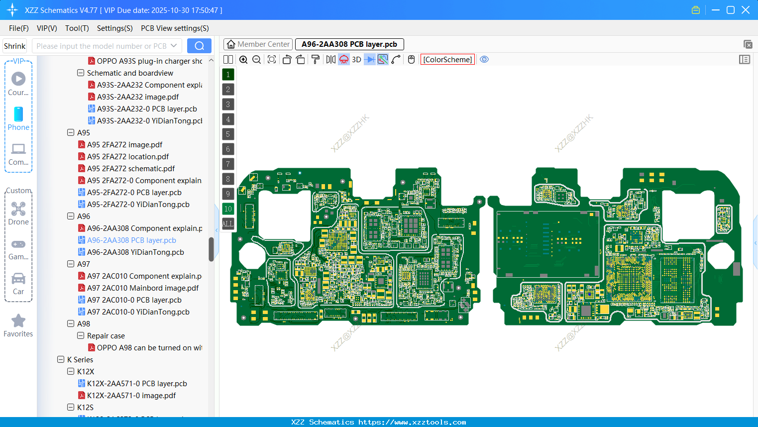 OPPO A96-2AA308 PCB Layer